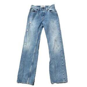 Fiorucci Safety Jeans Size 25x30 Bella Cropped Straight Leg Mid Rise Italy